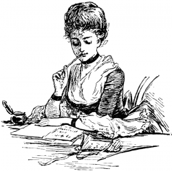 Writing A Book Two People Clipart