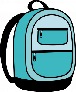 Blue Kids School Backpack Free clipart free image