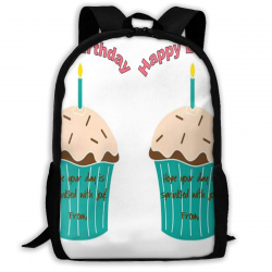 Amazon.com | Backpack Cupcakes-border-birthday Zipper School ...