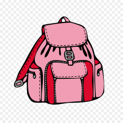 Backpack Coloring book Bag Drawing Clip art - Student with pink pink ...