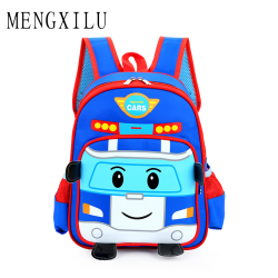 MENGXILU Kids Racing Car Small School Bags Child cartoon Backpacks ...