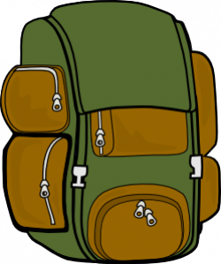 Backpack Green Brown Clip Art at Clker.com - vector clip art online ...