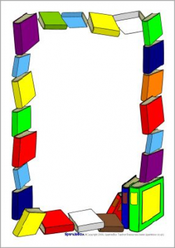 Book-themed A4 page borders (SB591) - SparkleBox | RAMKI ...