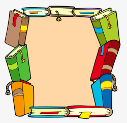 A Stack Of Books, Frame, Cartoon, Describe PNG Image and Clipart for ...