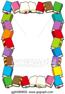 Stock Illustration - Frame from books. Clipart gg54360635 - GoGraph