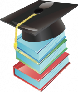 Graduation Cap with Books | Clipart Panda - Free Clipart Images