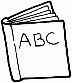 Book Clipart Black And White - Letters