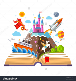 water color open book with a castle - Google Search | Read to ...