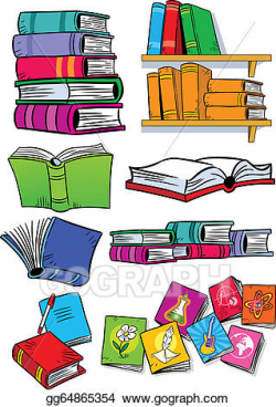 Vector Stock - Several different books. Clipart Illustration ...