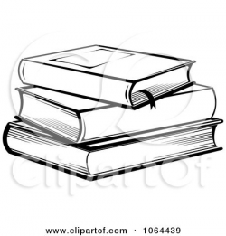 drawings of books | Clipart Stack Of Books In Black And White ...