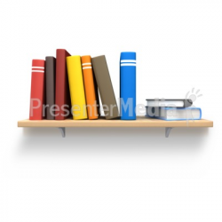Books On Wooden Bookshelf - Home and Lifestyle - Great Clipart for ...