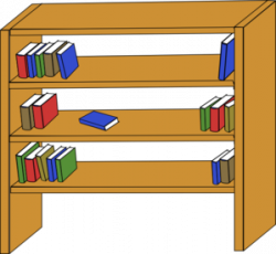 Bookshelf Clip Art | ספרים | Book clip art, Bookcase ...