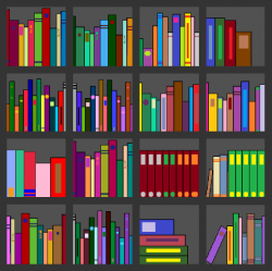51+ Bookshelf Clipart | ClipartLook