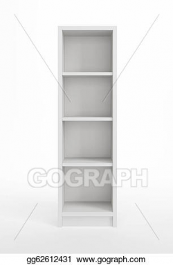 Stock Illustration - Isolated empty bookcase. Clipart Drawing ...