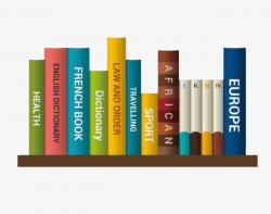 Books On A Bookshelf, Book, Sound File, Neat PNG Image and Clipart ...