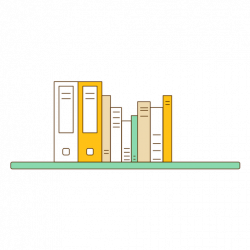Office wall bookshelf icon - Transparent PNG & SVG vector