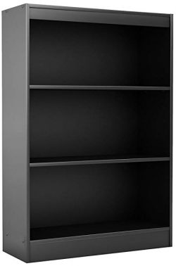 Amazon.com: South Shore Axess Collection 3-Shelf Bookcase, Black ...