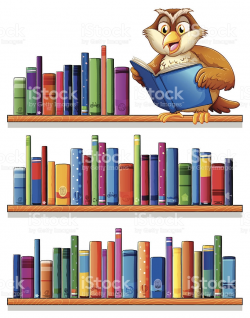 Bookcase clipart cartoon - Pencil and in color bookcase clipart cartoon