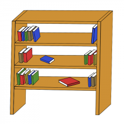 Vector Bookshelf - Clip Art Library