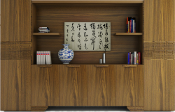Classic Bookshelf, Bookcase, Showcase, Wood Cabinet PNG Image and ...
