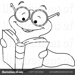 Bookworm Clipart Black And White | Letters Format