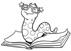 Better Of Bookworm Clipart Black And White - Letter Master
