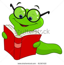 stock vector : Book worm | Book Fair themes | Book clip art ...