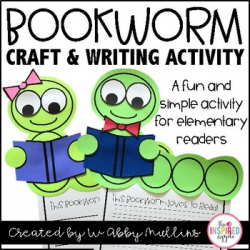 Bookworm Reading Craft by Babbling Abby | Teachers Pay Teachers