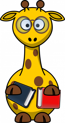 Clipart - Giraffe Bookworm