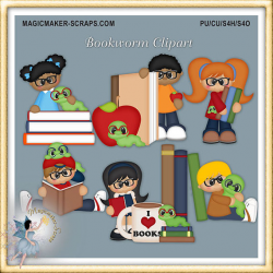 Bookworm Clipart Reading School Kids | School clip | Pinterest ...