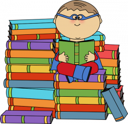 super hero Reading | Boy Superhero Bookworm Clip Art Image - boy ...