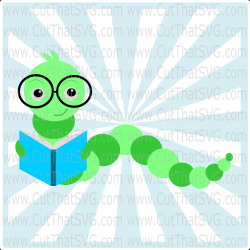 Bookworm SVG Cut File, Bookworm Clip art, Bookworms svg, back to ...