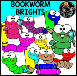 TEACHER APPRECIATION CLIP ART FREEBIE 2018 - Bookworm Brights {Educlips  Clipart}