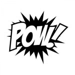zap pow super hero words black and white clip art - - Yahoo Image ...