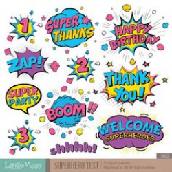 Superhero Girl Clipart Comic Book Clip Art Comic Text Speech Bubbles ...