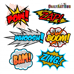 Superhero Callout Clip Art Set – Daily Art Hub – Free Clip Art Everyday