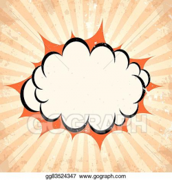 Vector Art - Boom pow cloud background. Clipart Drawing gg83524347 ...