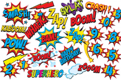 Superhero clip art comic book ~ Illustrations ~ Creative Market
