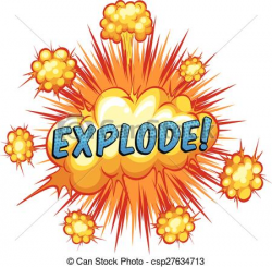 Explosion clipart icon - Pencil and in color explosion clipart icon