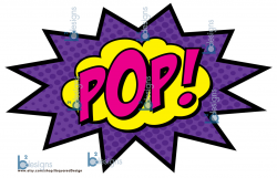 Superhero Party Signs Boom Pow Zap Bam Pop 11 x 17