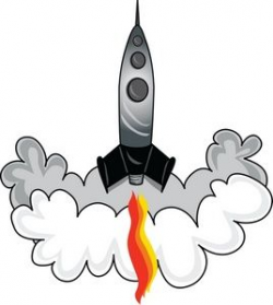 Rocket Ship Clipart Image: Cartoon Rocket Blast Off | Flag Design ...