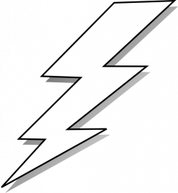 comic lightening | Black And White Lightning Bolt clip art - vector ...