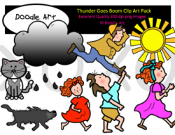 Thunder Goes Boom Clip Art Pack by Clipart 4 Teachers | TpT