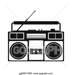 Clipart - Boombox simple icon. Stock Illustration gg95811083 ...