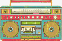 Radio, Cassette Player, Cartoon PNG Image and Clipart for Free Download