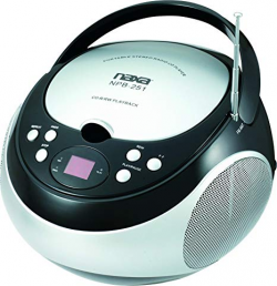 Amazon.com: NAXA Electronics NPB-251BK Portable CD Player with AM/FM ...