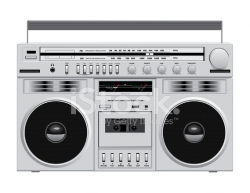 Vintage Boombox Stock Vector - FreeImages.com