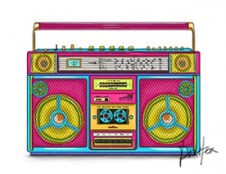 Colorful clipart boombox - Pencil and in color colorful clipart boombox