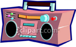 Cartoon Boombox - Royalty Free Clipart Picture