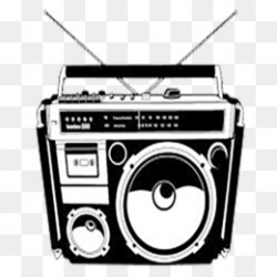 Free download 1980s Boombox Clip art - Black and white cartoon radio ...